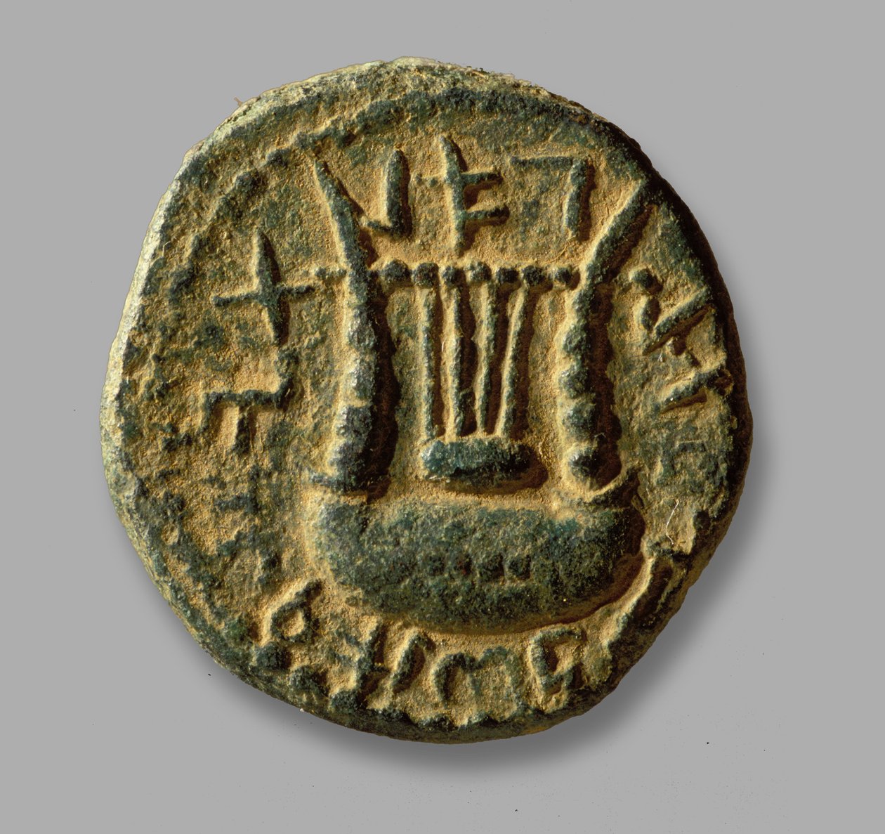 Moneta commemorativa della rivolta di Bar-Kokhba contro i Romani, 132-133 da Roman