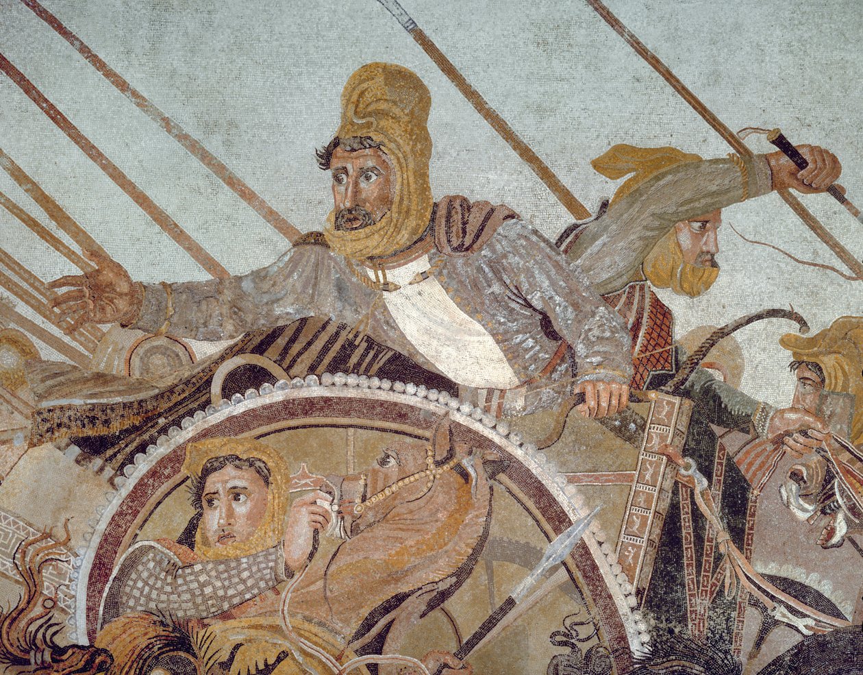 Dario III, dal Mosaico di Alessandro (dettaglio) da Roman