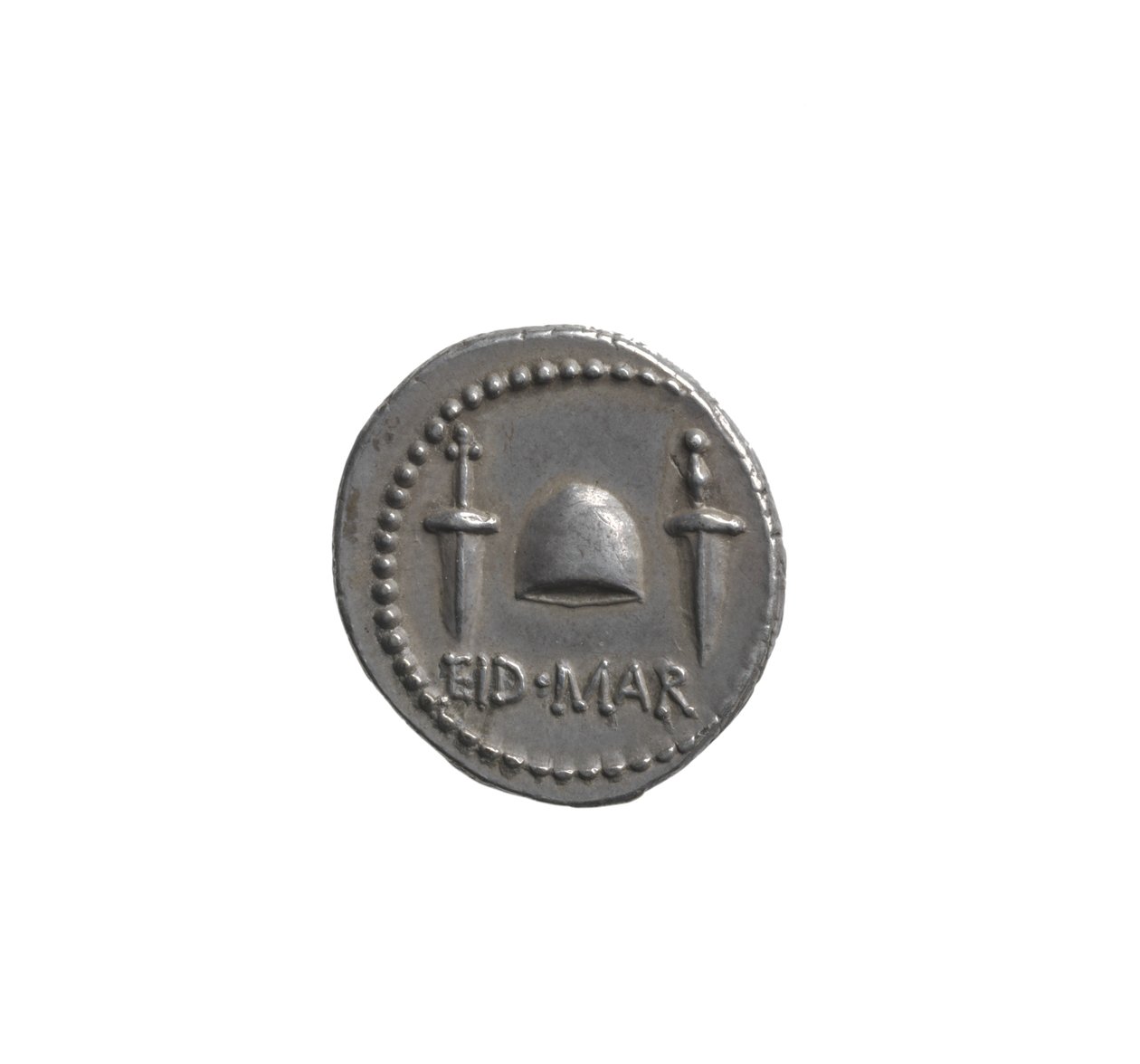 Denario raffigurante la testa di Bruto (argento) da Roman