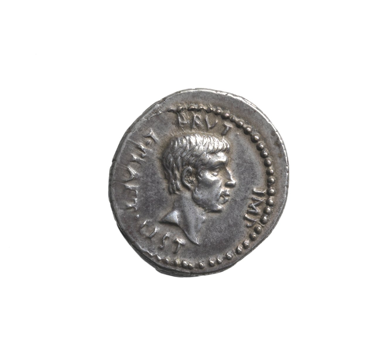 Denario raffigurante la testa di Bruto (argento) da Roman