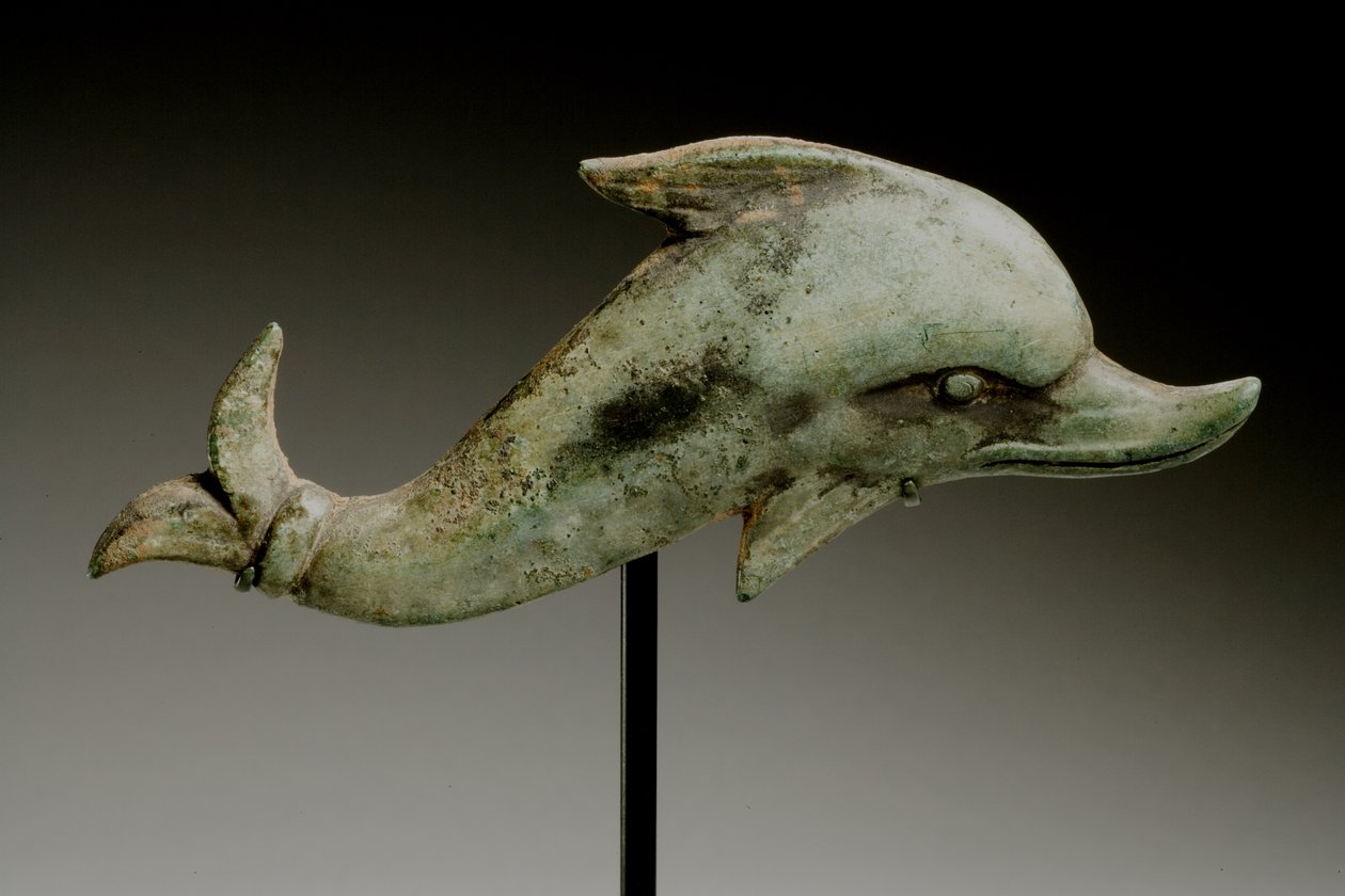 Applique a forma di Delfino, I-II secolo d.C. (bronzo) da Roman
