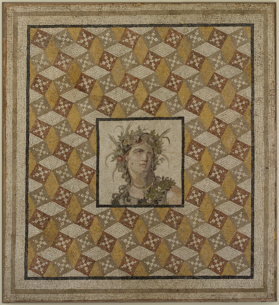 Pannello del pavimento a mosaico da Roman
