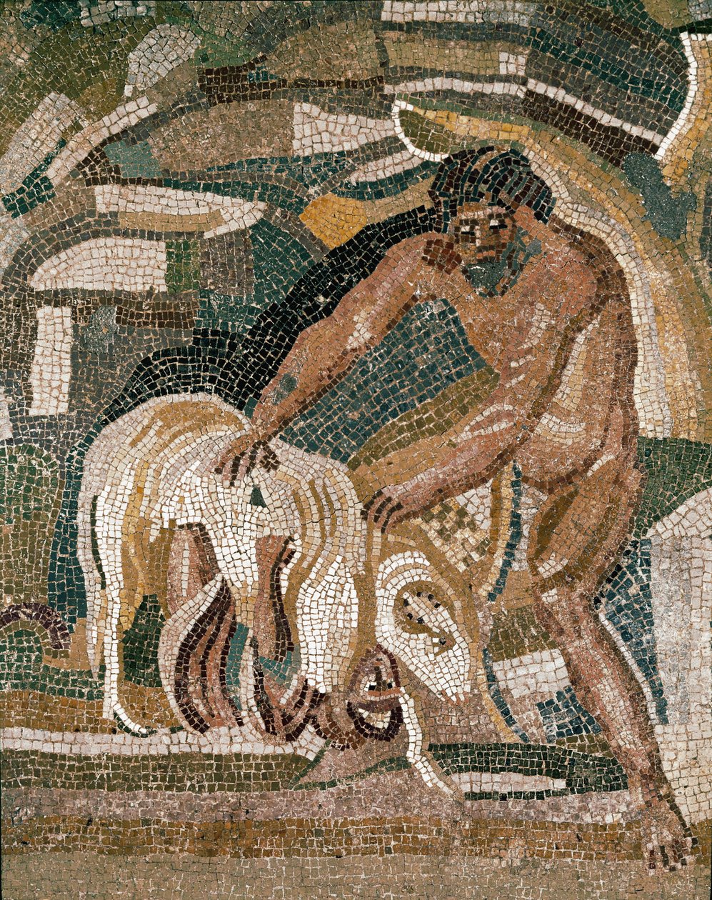 Polifemo cerca Ulisse nascosto sotto le pecore, dalla Villa di Baccano da Roman