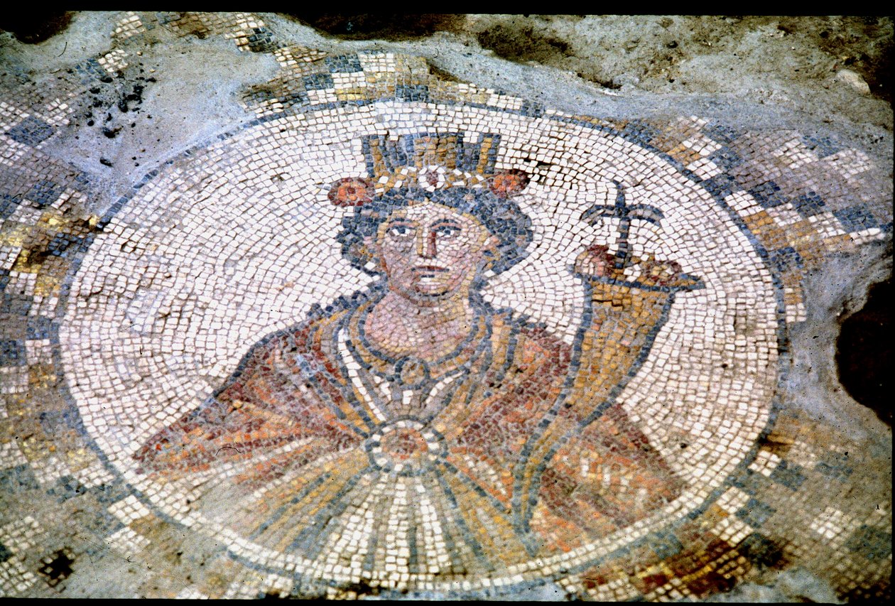 Ritratto di Tyche (mosaico) da Roman
