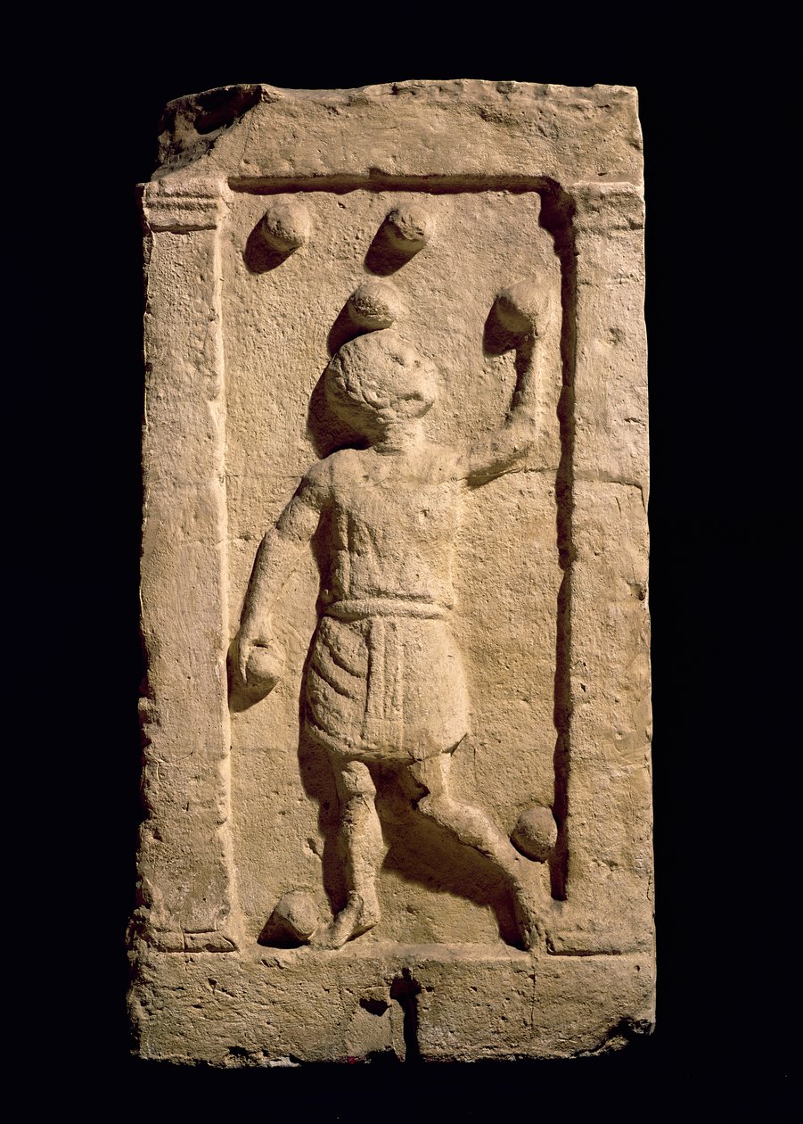 Rilievo raffigurante un giocoliere dalla stele di Settimia Spica da Roman