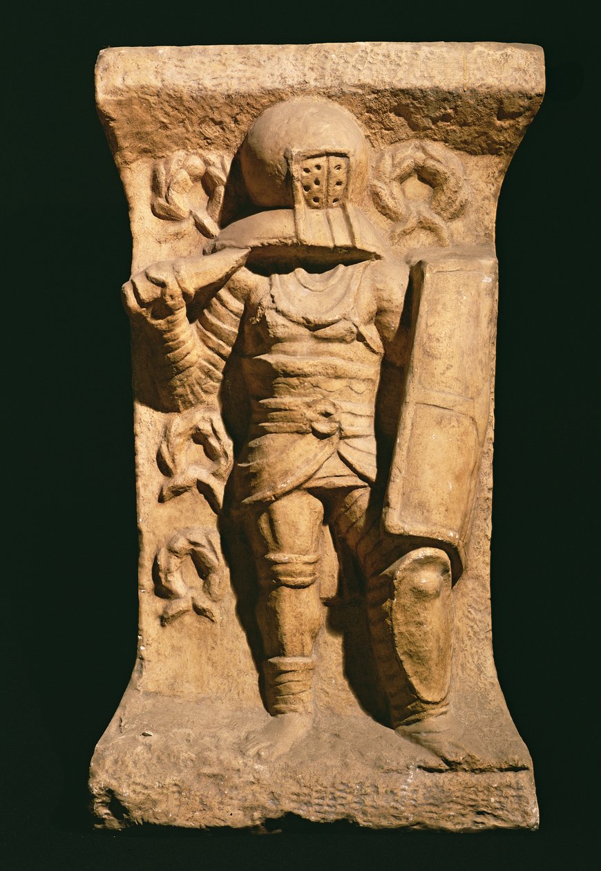 Rilievo che raffigura un secutor da Roman