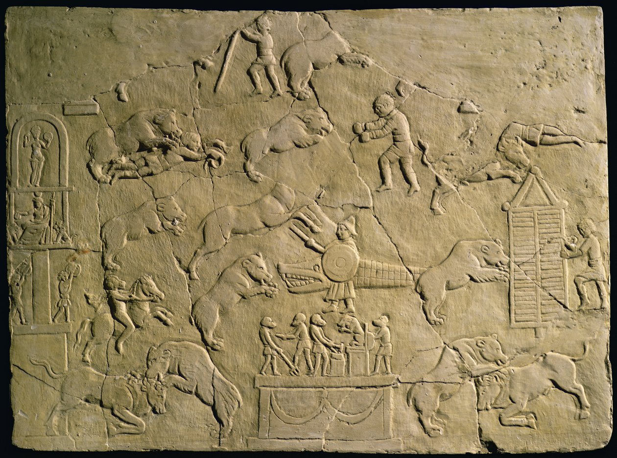 Rilievo che raffigura giochi circensi da Roman