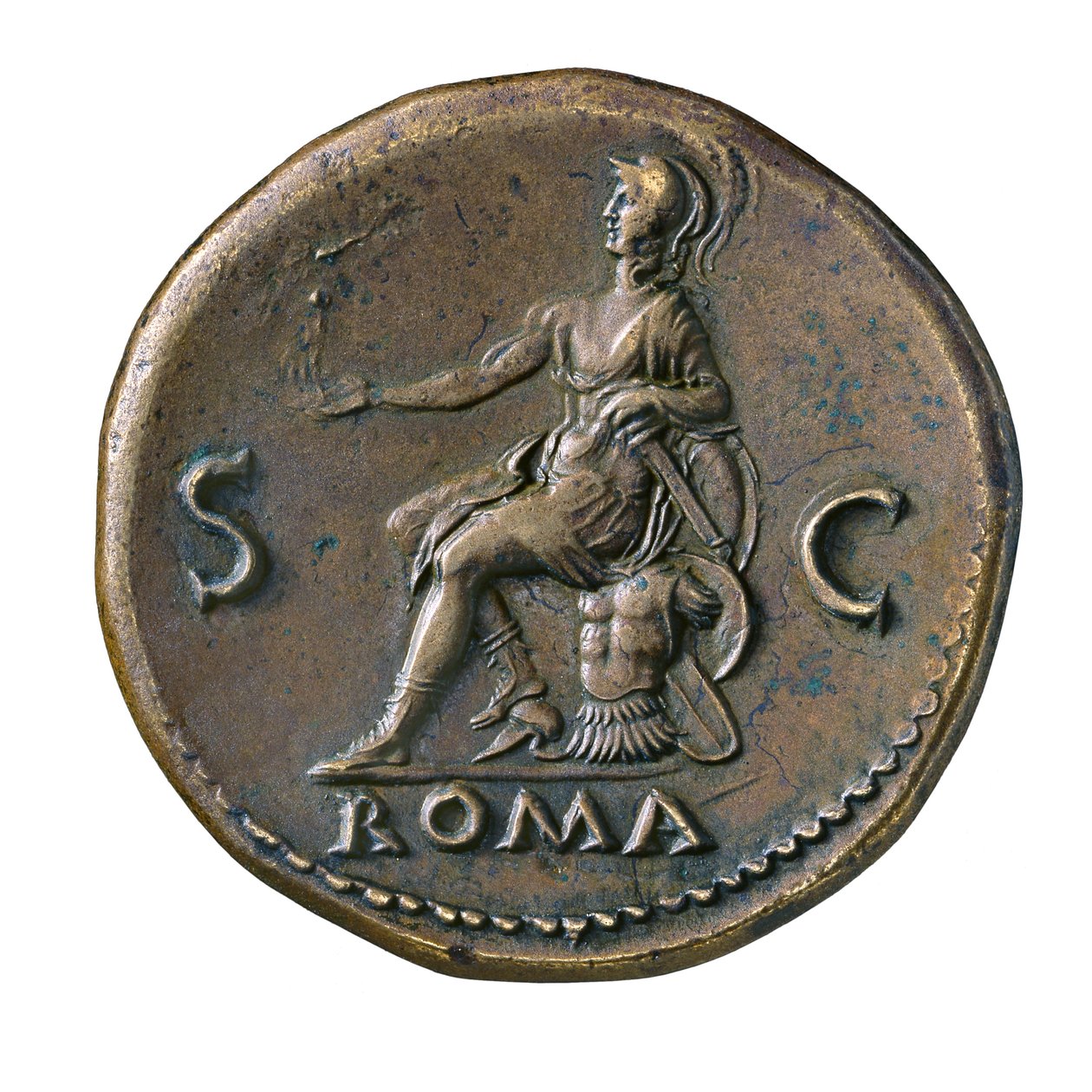 Moneta imperiale romana da Roma, AD 65 da Roman