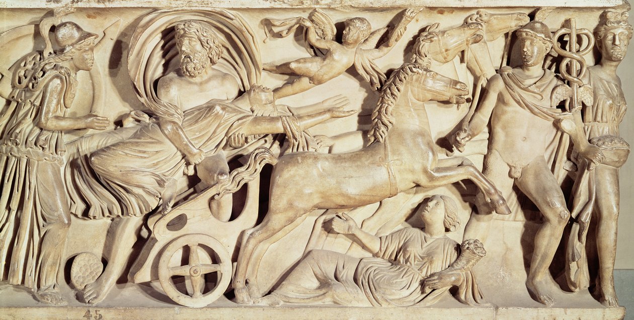 Sarcofago che raffigura il Ratto di Proserpina da Roman