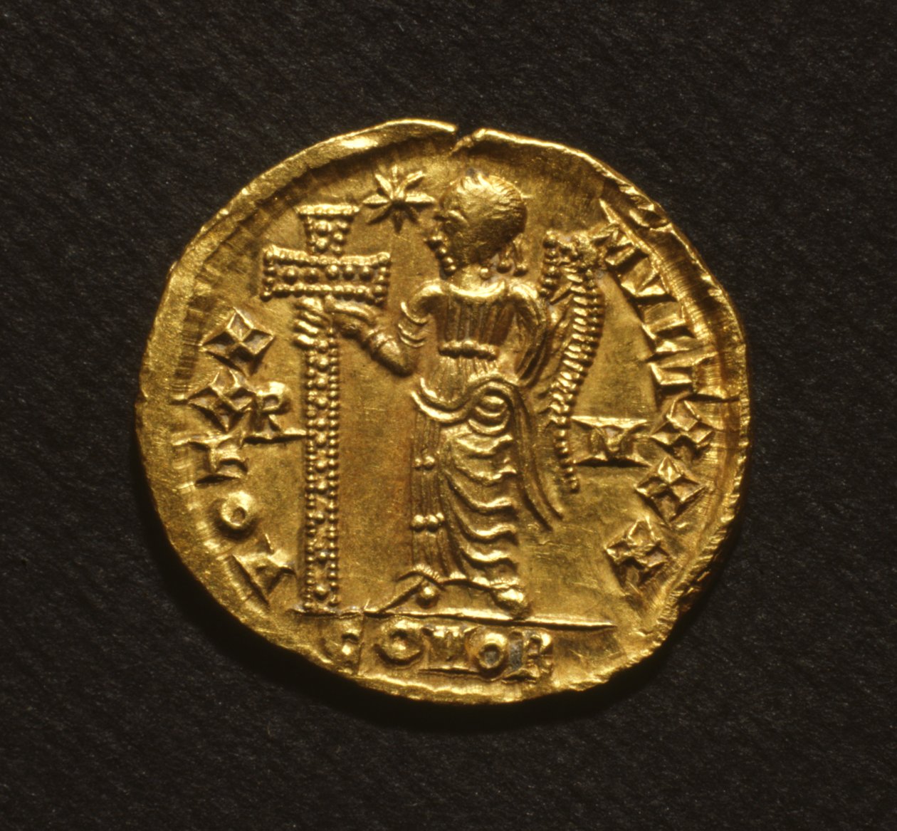 Solidus di Galla Placidia, 425-50 da Roman