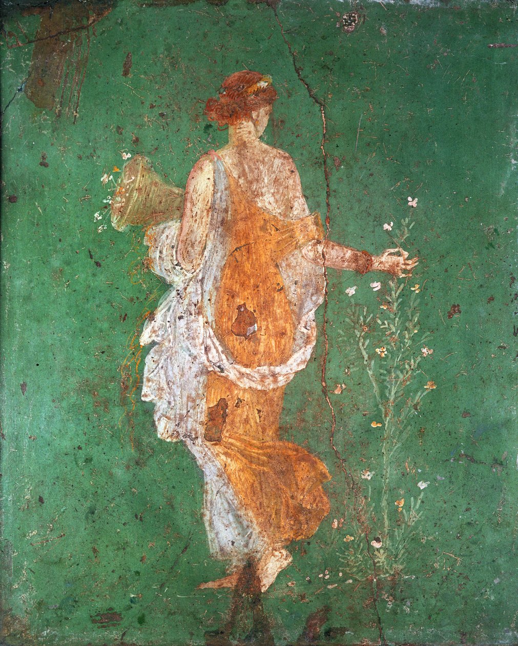 Primavera, fanciulla che raccoglie fiori, dalla villa di Varano a Stabiae, c.15 a.C.-60 d.C. da Roman
