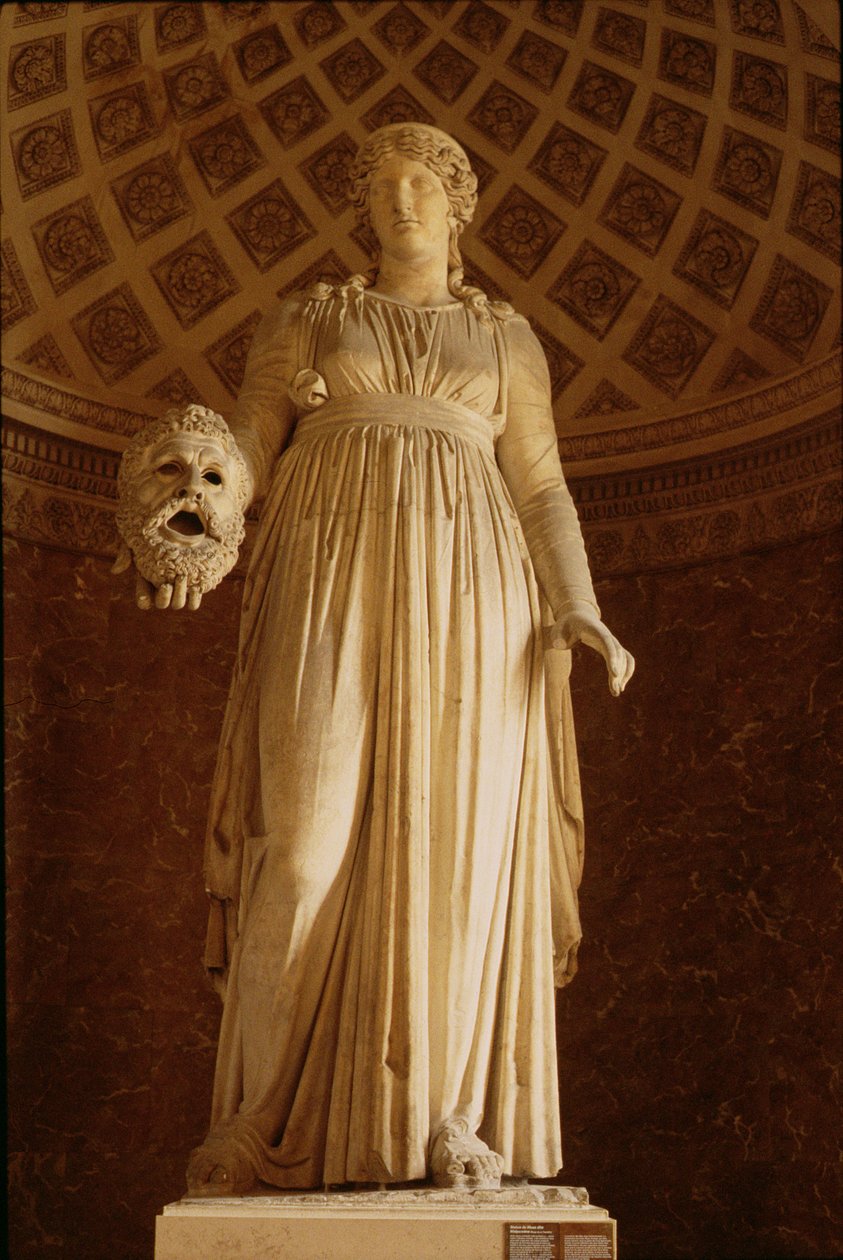 Statua della Musa Melpomene, c.50 a.C. da Roman