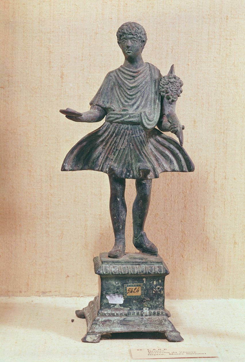 Statuetta di Lar, trovata vicino al Vesuvio da Roman