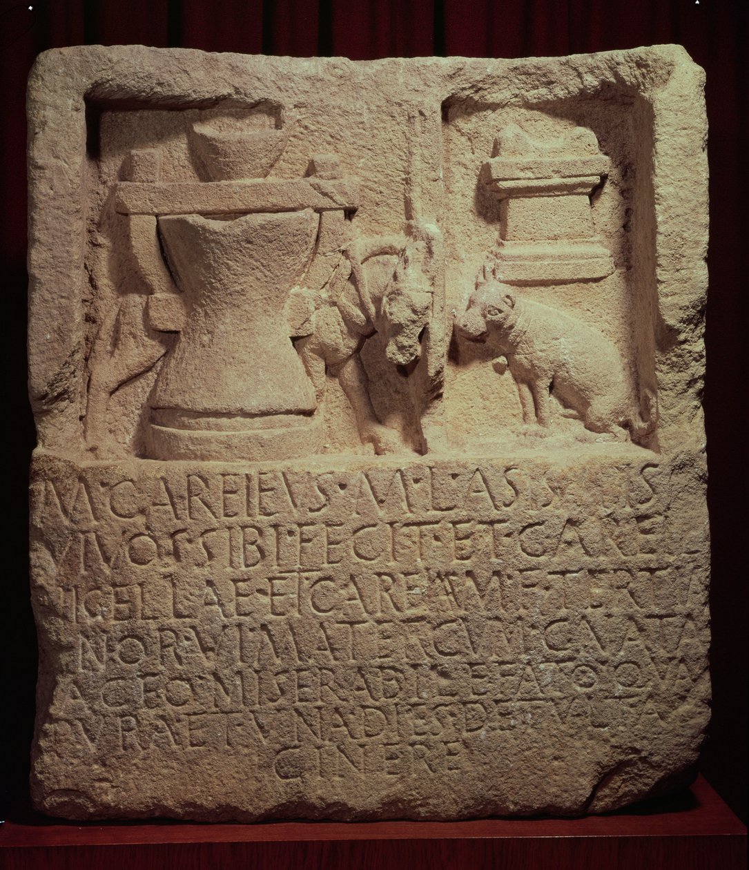 Stele del mugnaio Marcus Careius Asisa da Roman