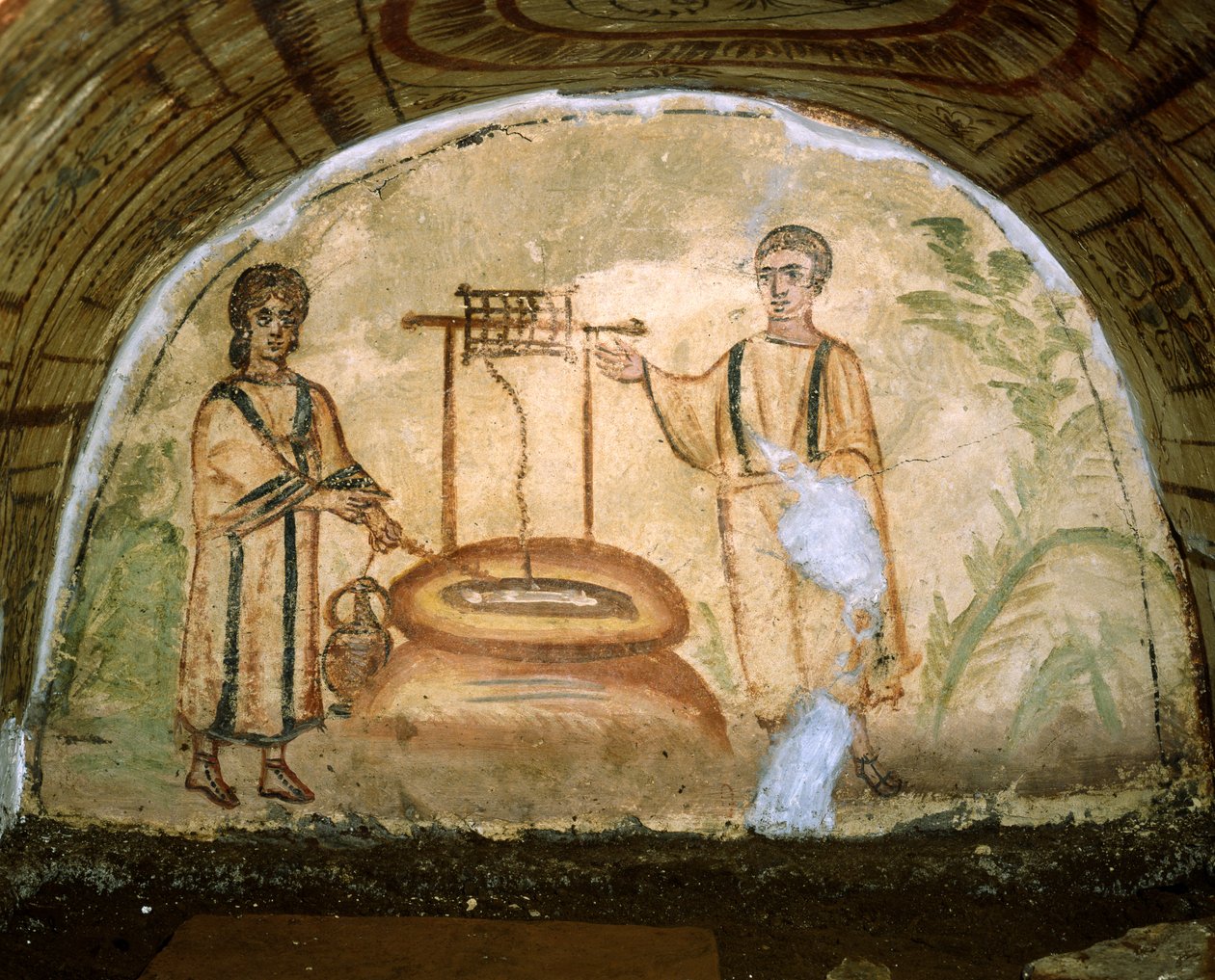 La samaritana al pozzo, Catacombe di Via Latina, Roma da Roman