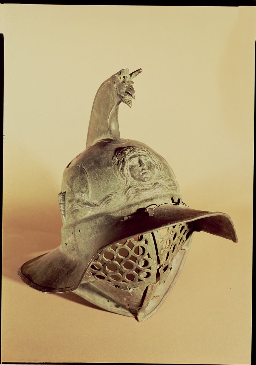 Elmo di gladiatore trace (bronzo) da Roman