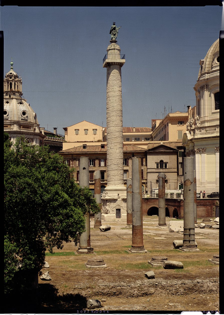 Vista della Colonna Traiana, 113 d.C. da Roman