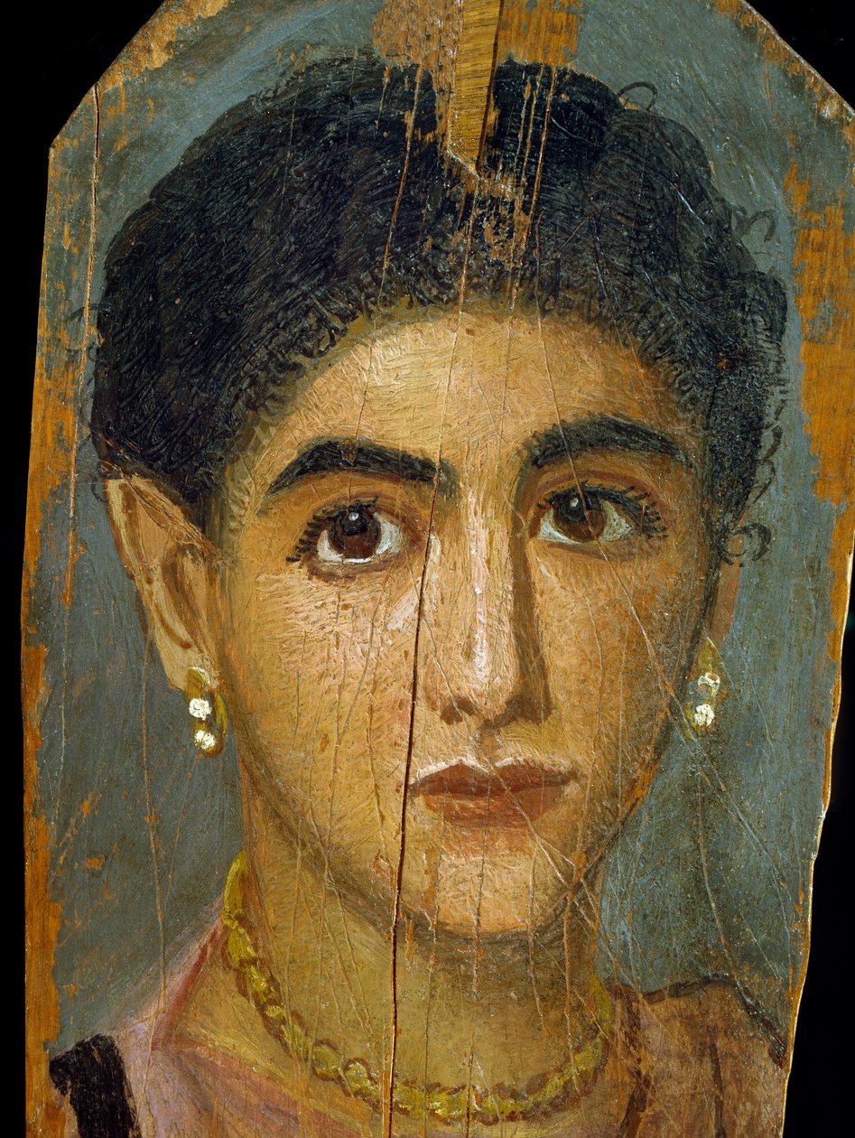 Ritratto di mummia femminile, da Tebe, II secolo da Roman Period Egyptian