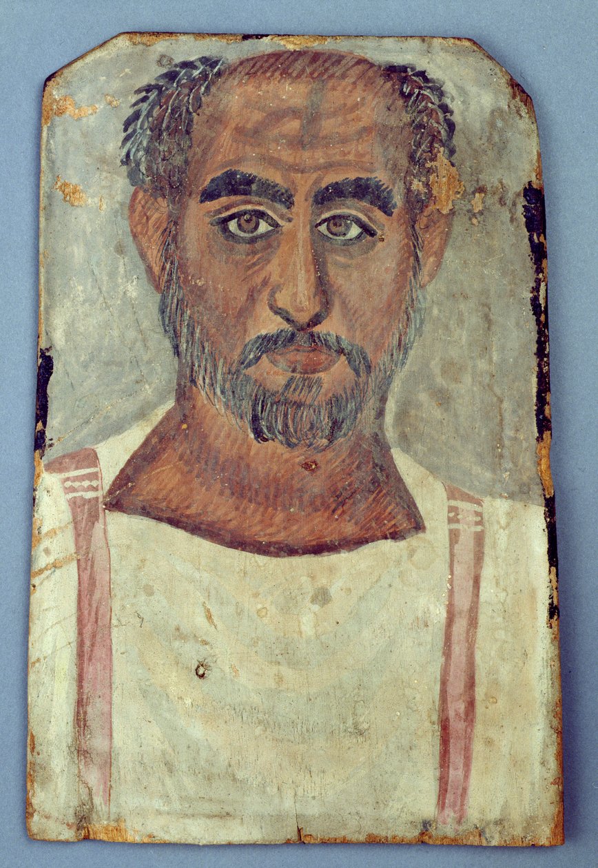 Ritratto di una mummia di un uomo, c.250-300 d.C. da Roman Period Egyptian