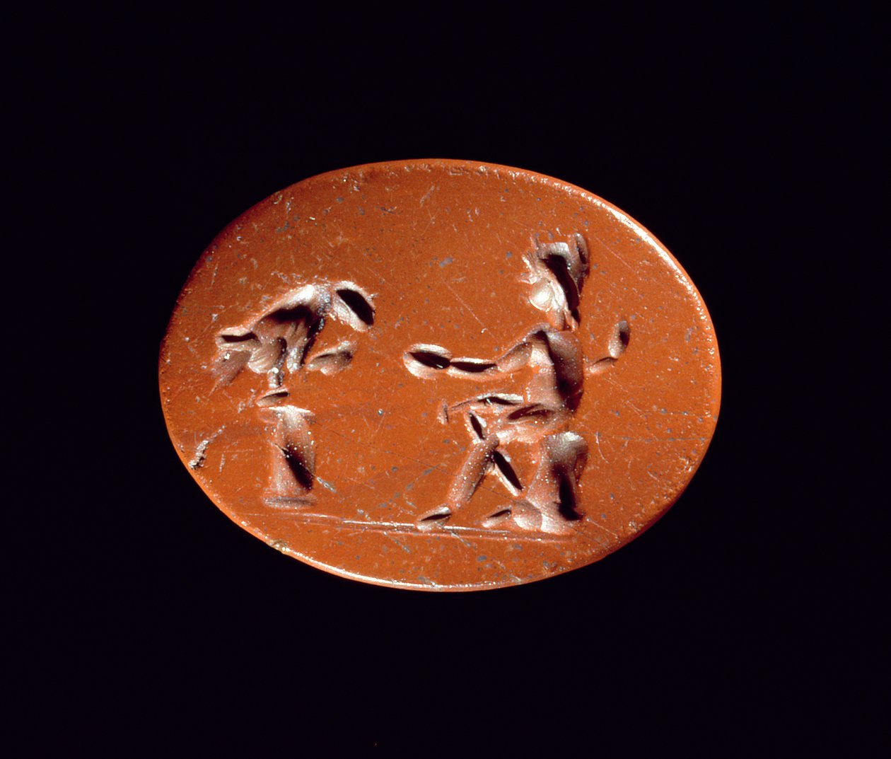 Intaglio che mostra Ganimede che nutre l