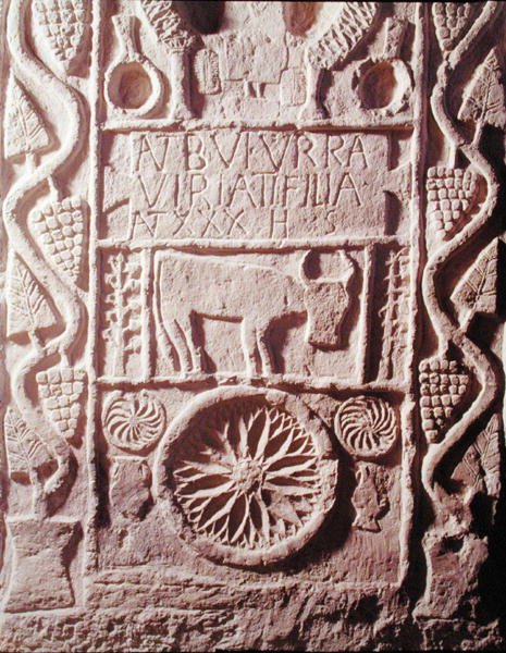 Stele di Buturra, figlia di Viriato, capo dei Lusitani spagnoli da Roman Roman