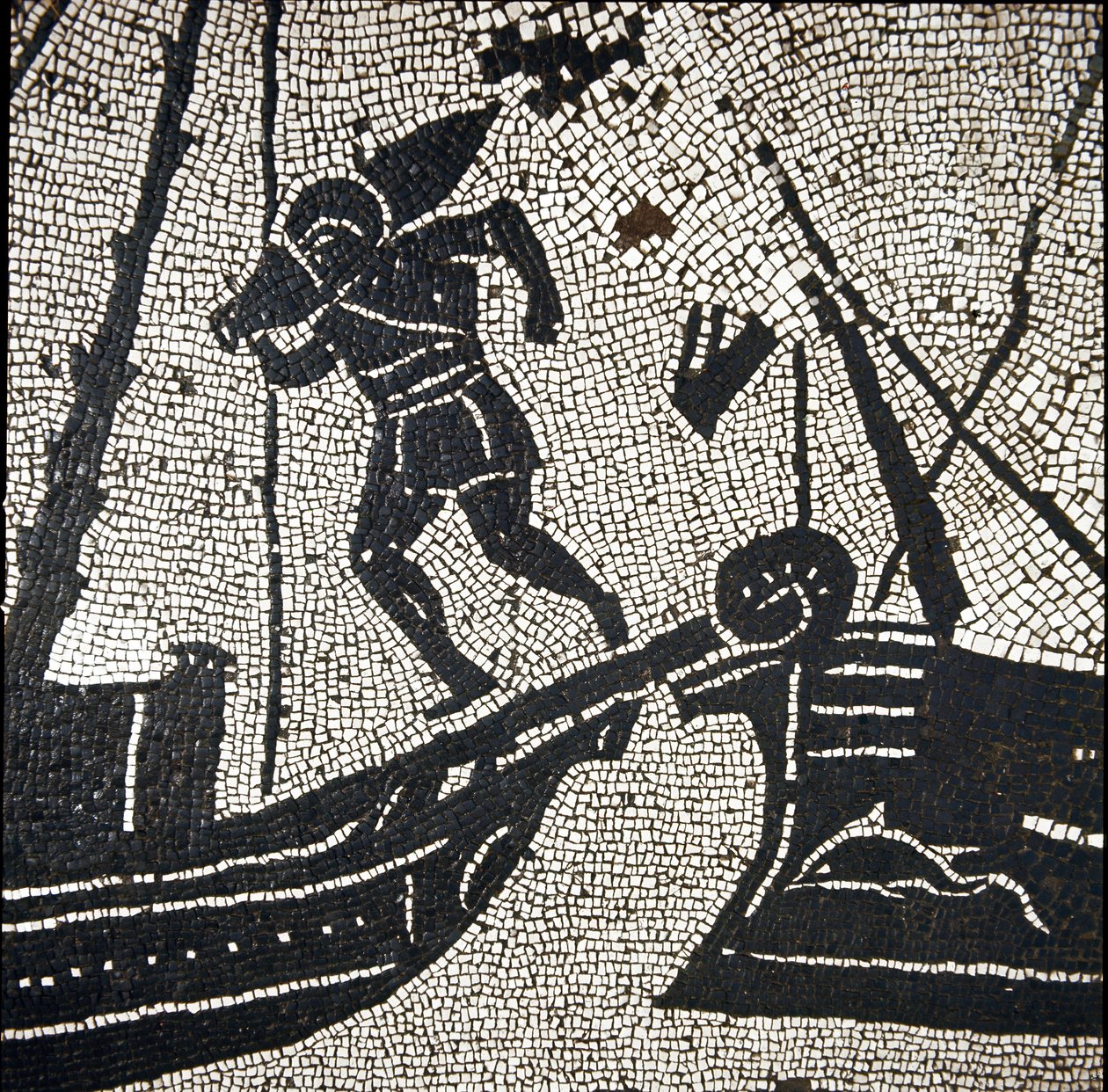 Una nave di Cagliari che ritorna al porto di Ostia da Roman