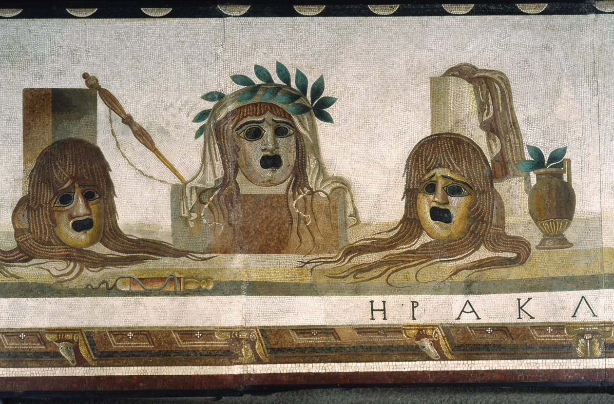 “Asarotos” (Pavimento non spazzato) Frammenti di mosaico firmati da Harakliton, Roma, II secolo d.C. da Roman