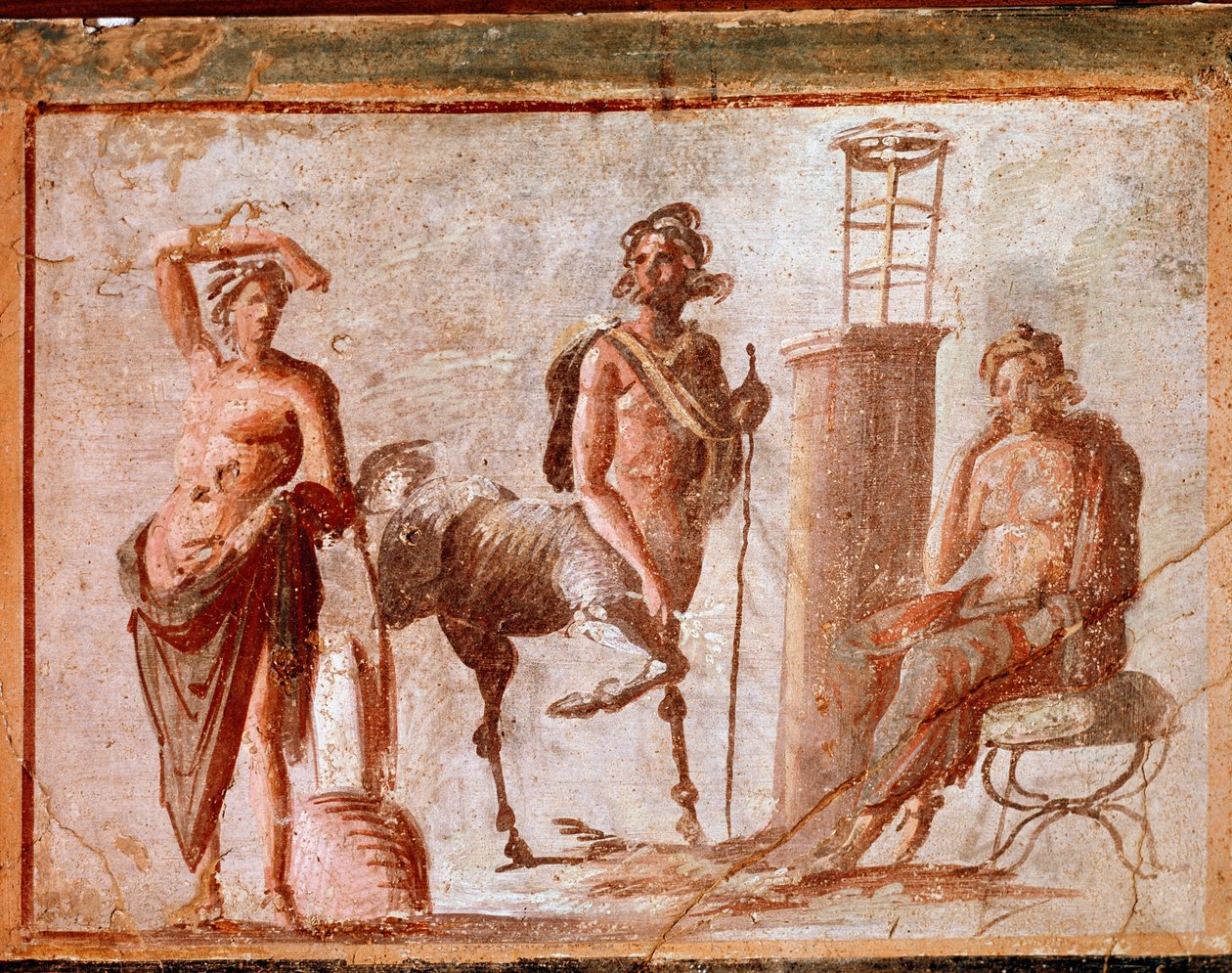 Centauro con Apollo e Asclepio (affresco) da Roman