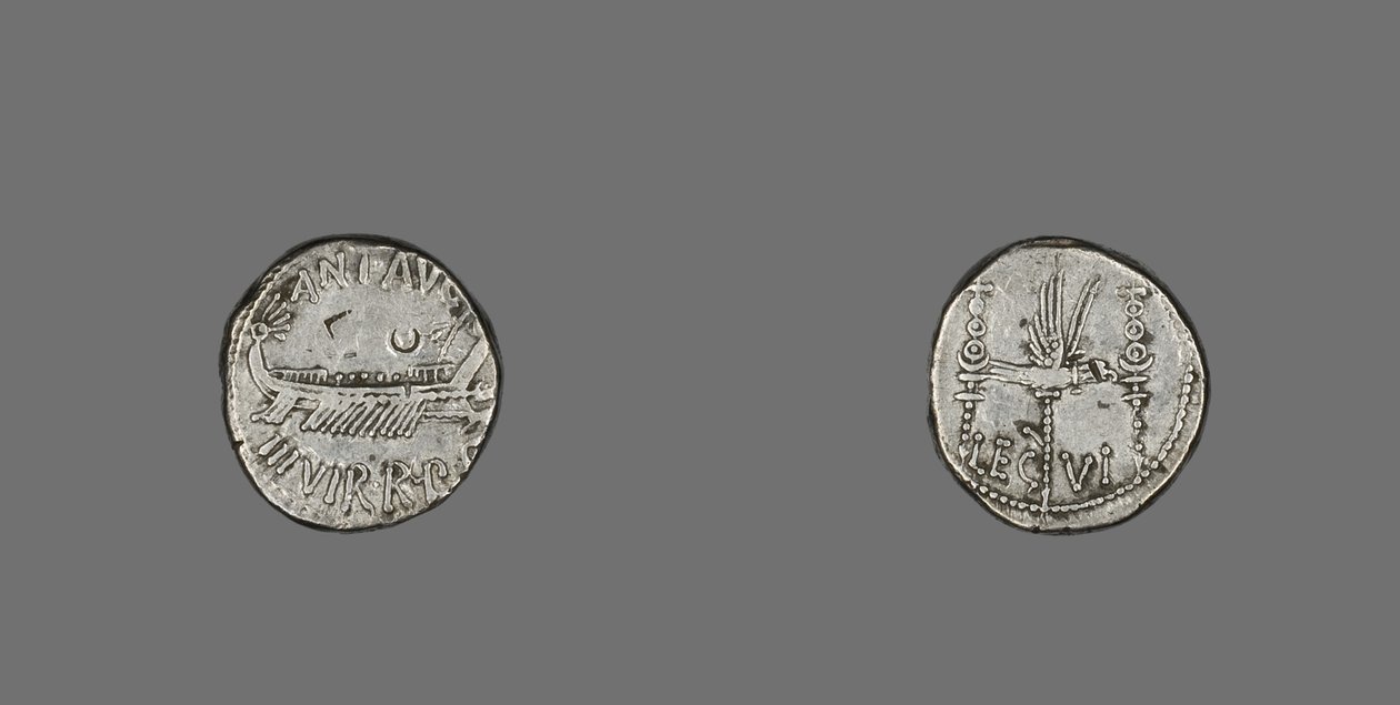 Denario raffigurante una galea da Roman