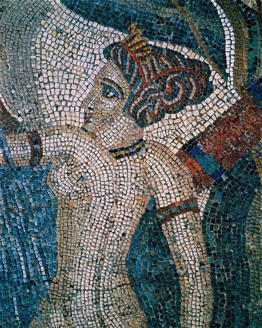 Diana al bagno, II-III secolo (mosaico) da Roman