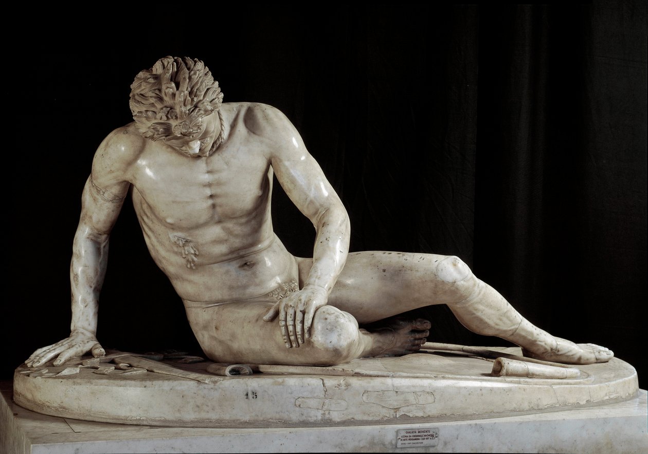 Galata Morente - Guerriero Galata Morente - Scultura in marmo del Gruppo Ludovisi dopo l