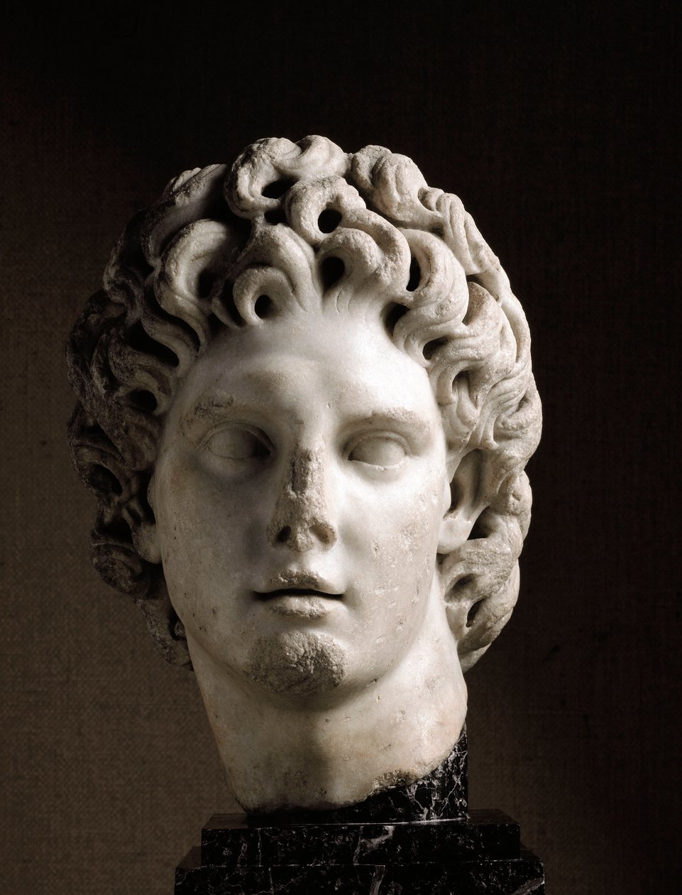 Testa di Alessandro Magno, II secolo a.C. da Roman