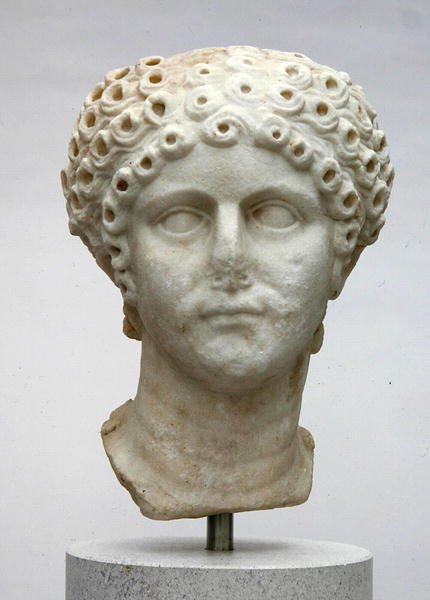 Testa di una donna, possibilmente Agrippina Minore, c.50 d.C. da Roman