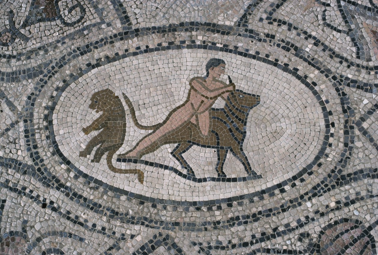 Ercole e il toro cretese, dal pavimento della 