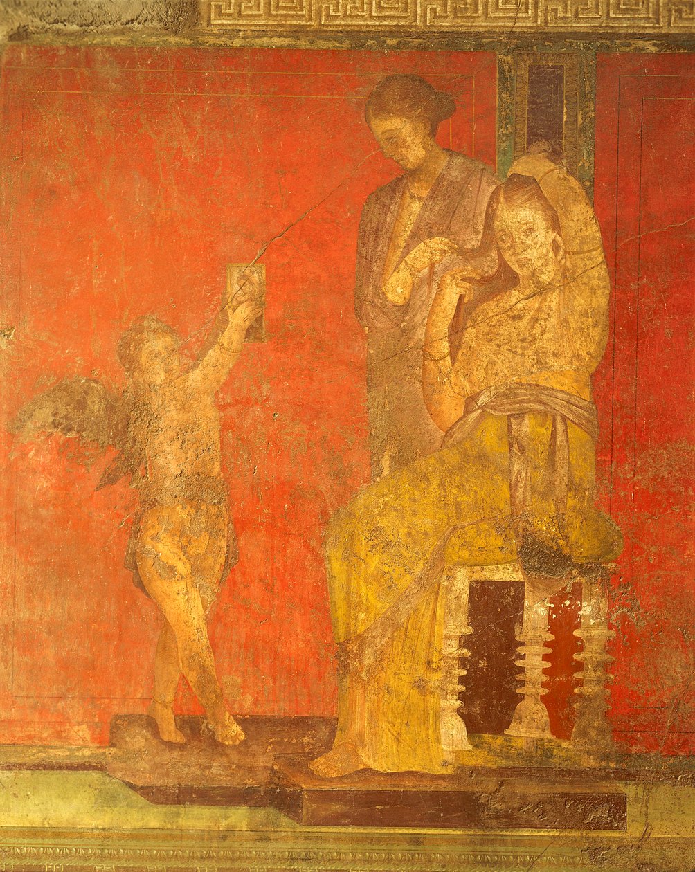 Riti di iniziazione del culto di Dioniso, affresco dalla Villa dei Misteri da Roman