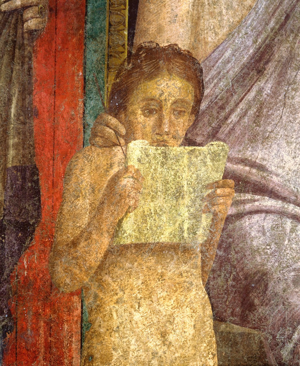 Affresco raffigurante cerimonia rituale alla Villa dei Misteri da Roman