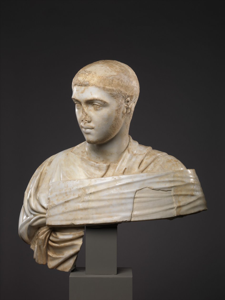 Busto ritratto in marmo di Severo Alessandro da Roman