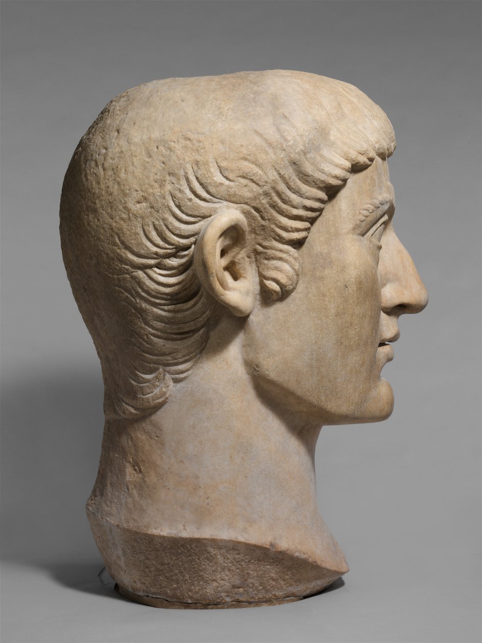 Testa di marmo dell