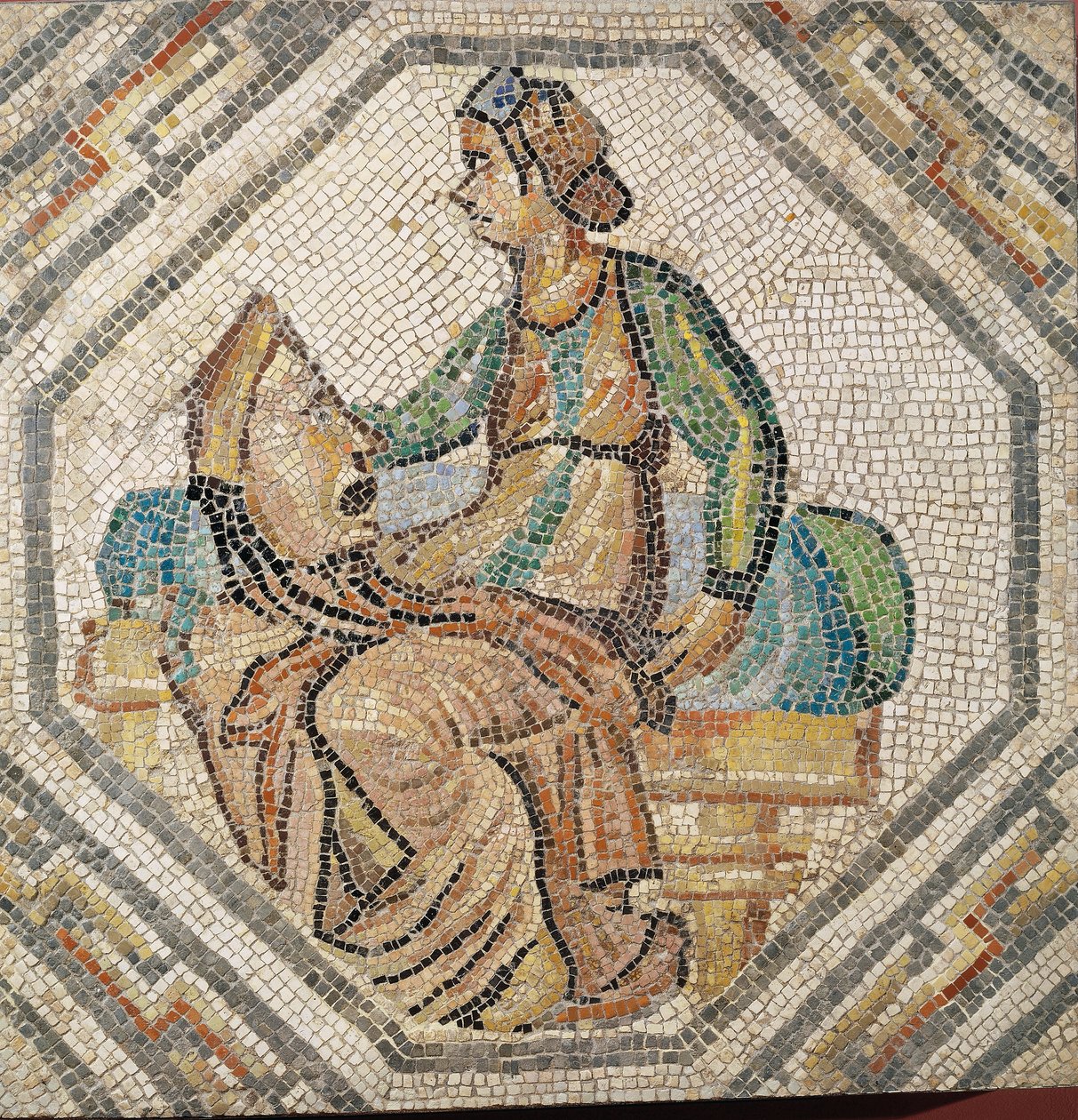 Melpomene, la musa della tragedia, da una villa in Augusta Treverorum da Roman