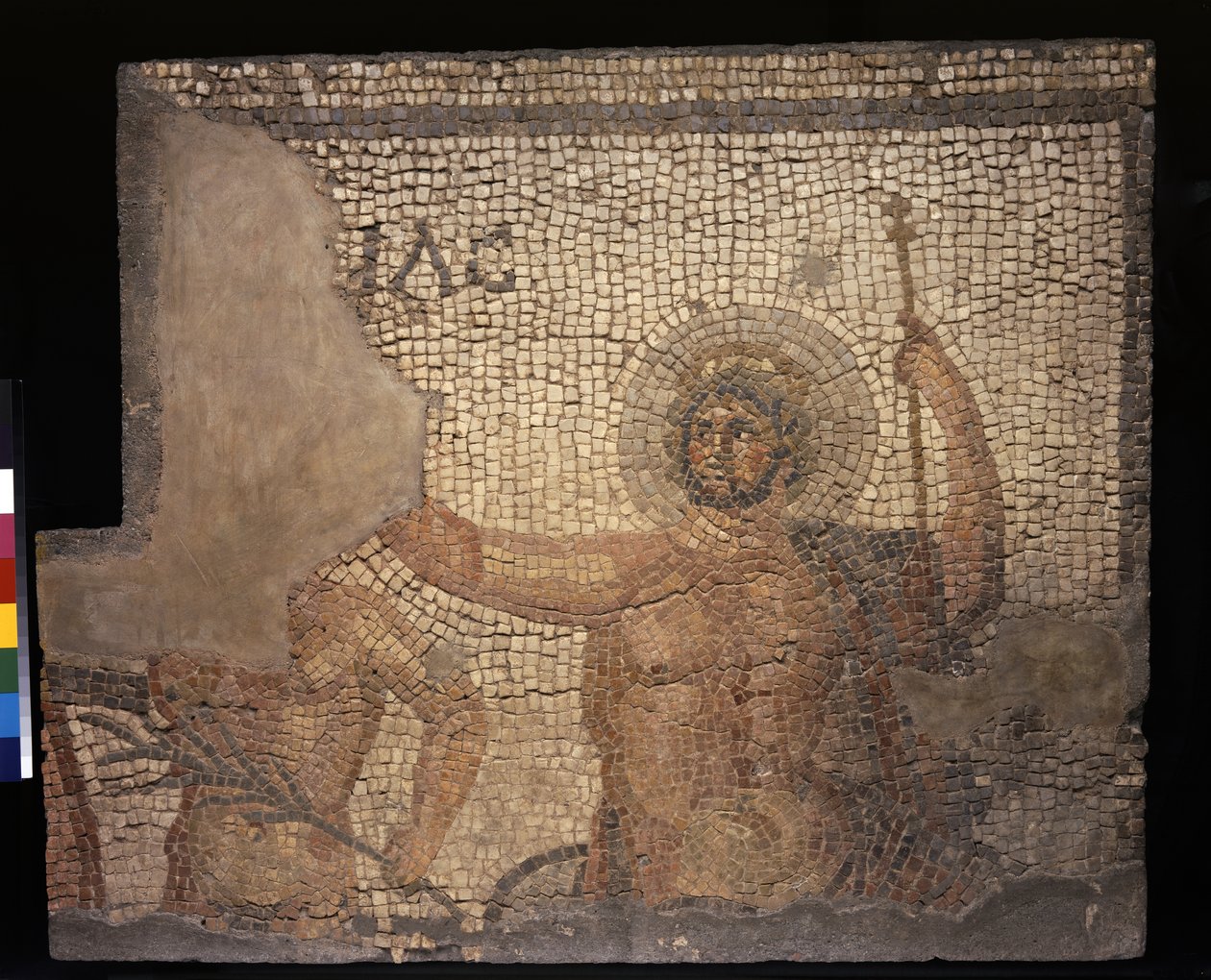 Mosaico dalla Casa di Menandro con Zeus, III - IV secolo da Roman
