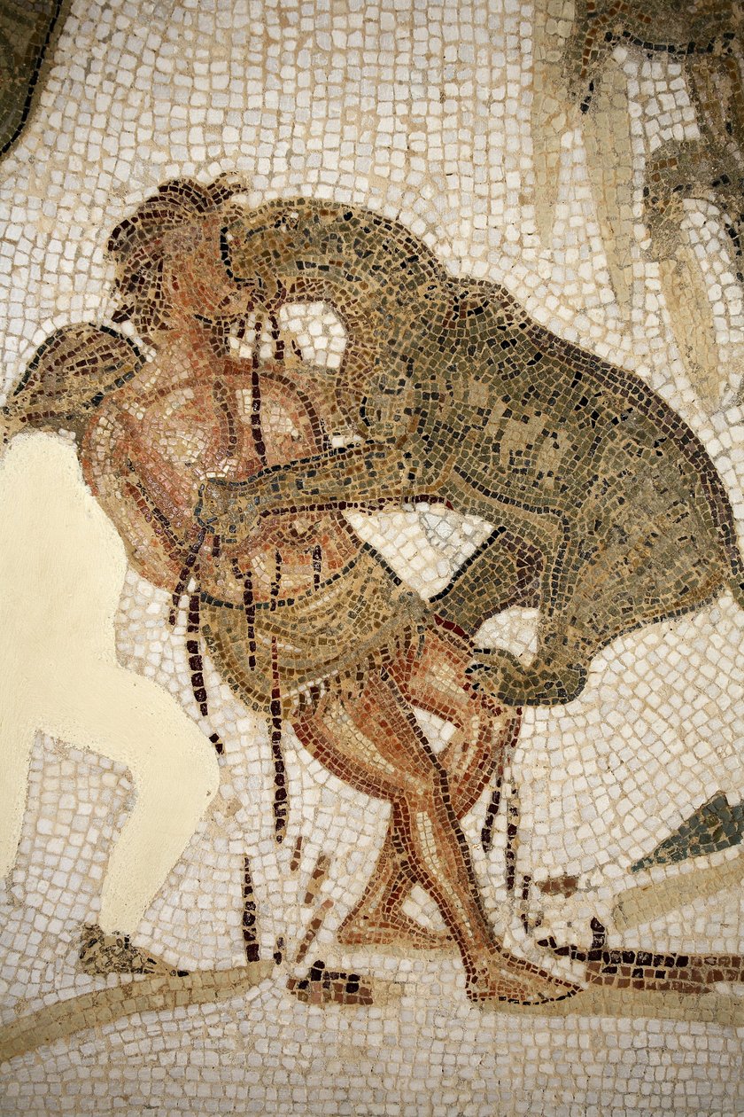 Mosaico che illustra la tortura di un condannato (mosaico) da Roman