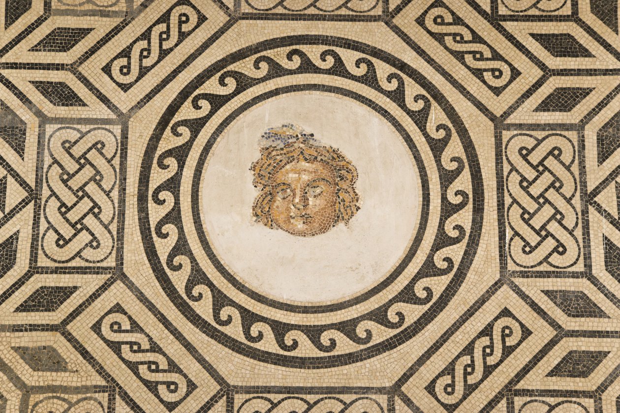 Mosaico di Medusa, nella Sala dei Mosaici nell