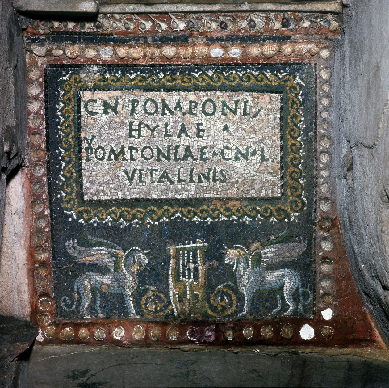 Mosaico della Tomba di Pomponio Hylax, Roma da Roman