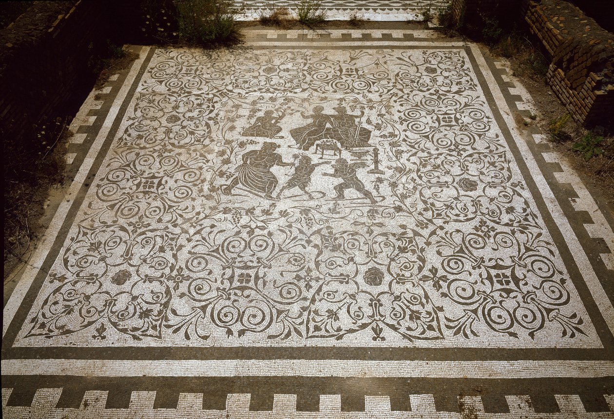 Mosaico pavimentale della casa di Dioniso e Arianna, II secolo da Roman
