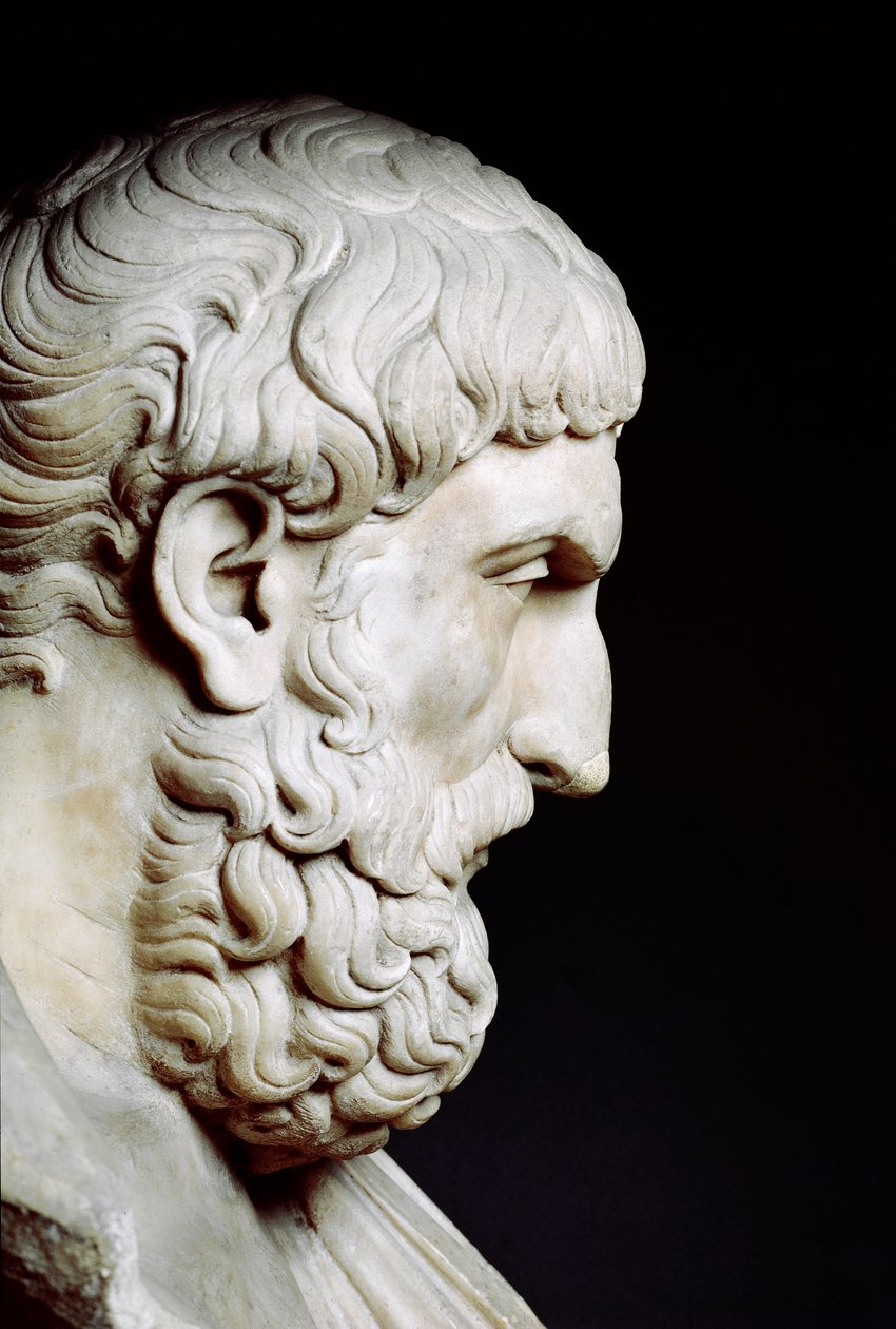Ritratto di Epicuro (341-270 a.C.), filosofo greco | Roman