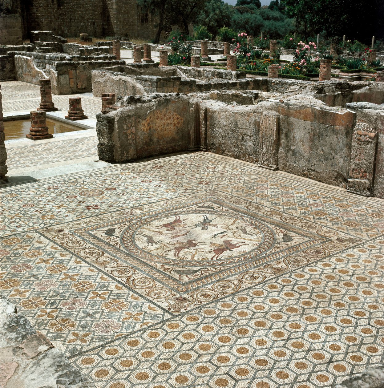 Resti dei mosaici della città romana da Roman