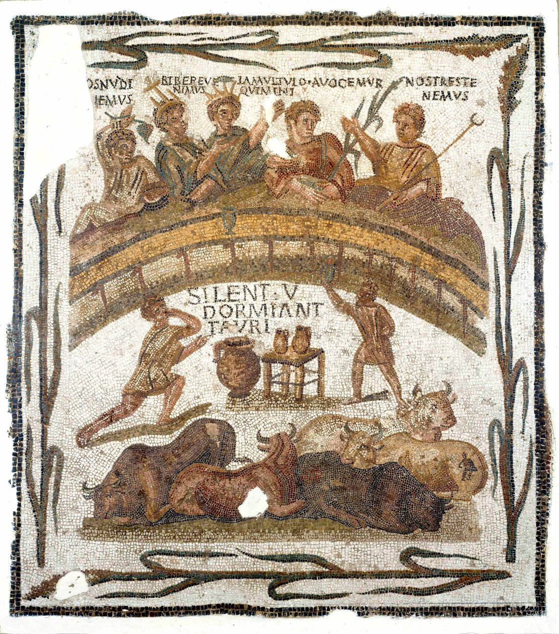 Antichità romana: scena di banchetto della confraternita dell