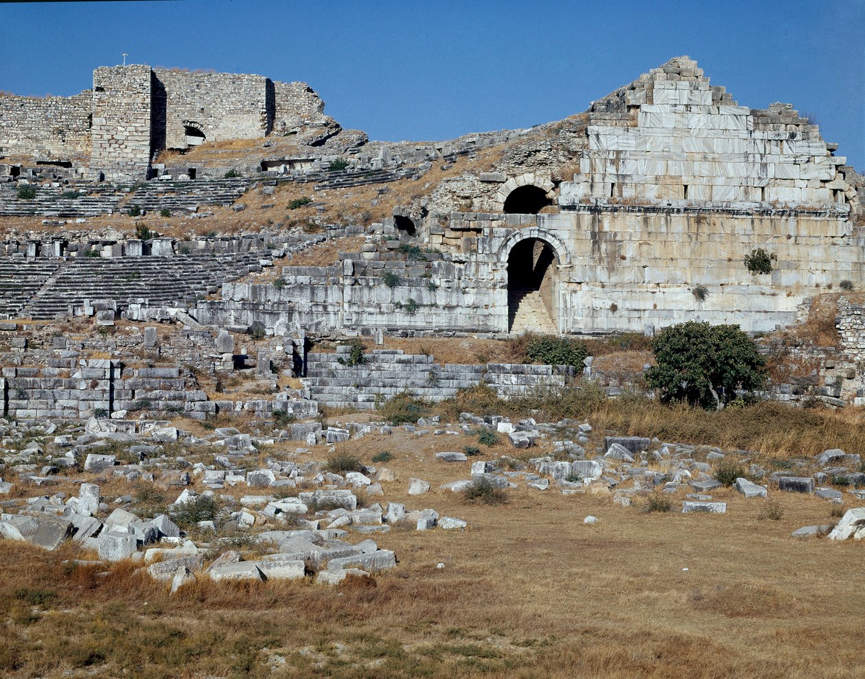 Arte romana, periodo ellenistico: il teatro di Mileto. 2° secolo. Turchia da Roman