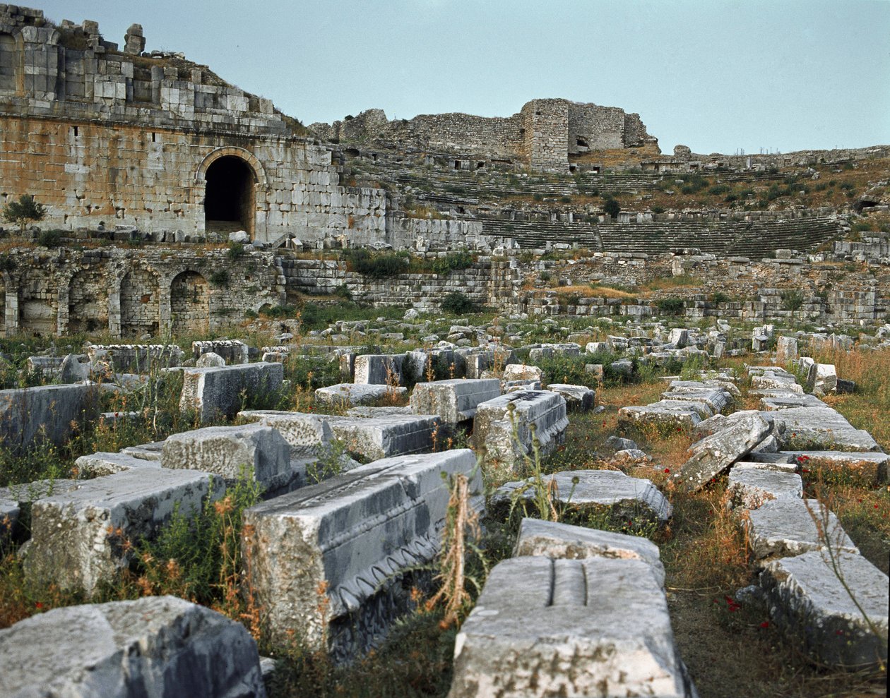 Arte romana, periodo ellenistico: il teatro di Mileto. 2° secolo. Turchia da Roman