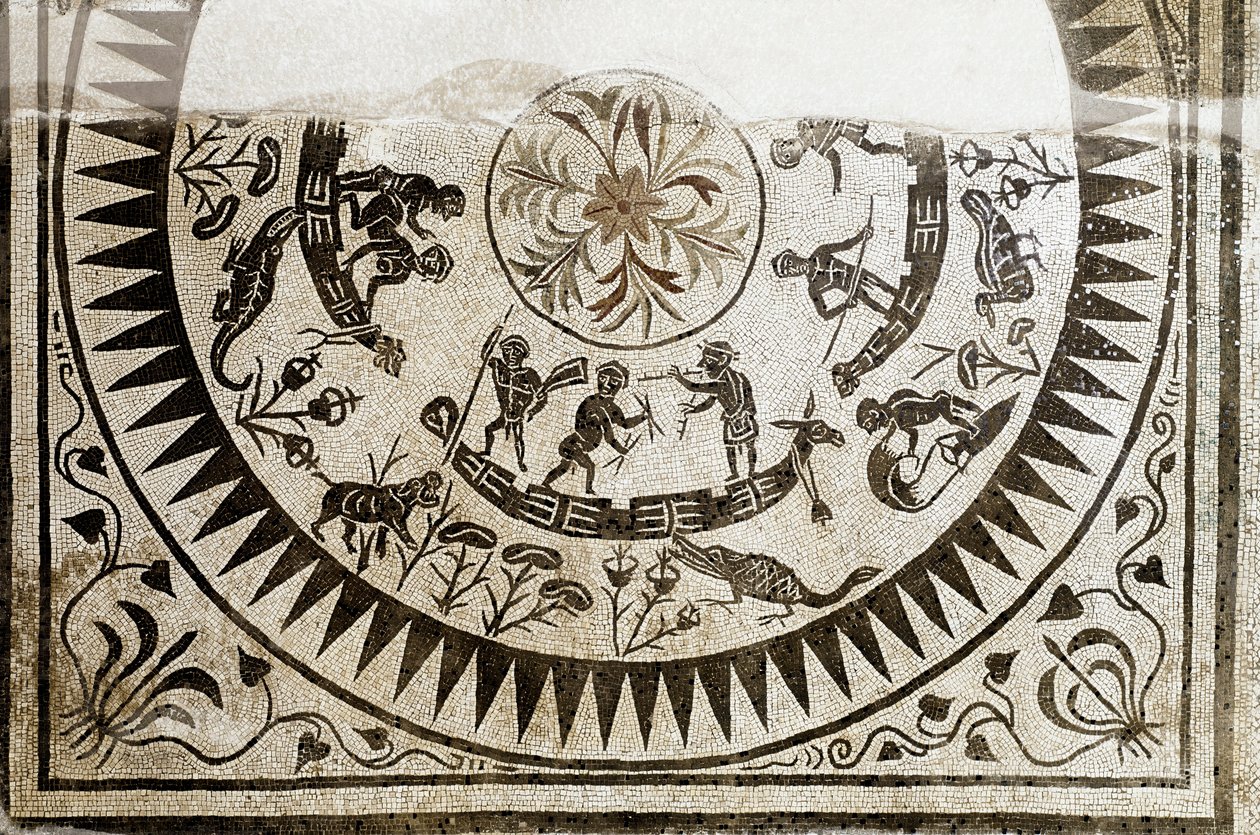 Arte romana: caccia e pesca dei pigmei da Roman